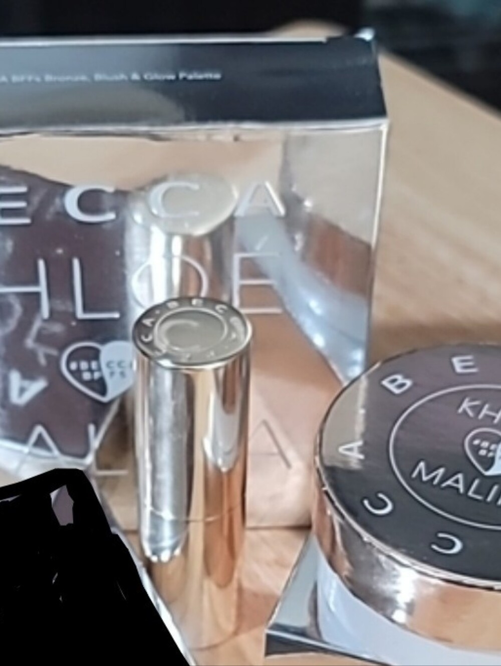 Becca Khloe Malika BFF lipstick & glow letters set of 2